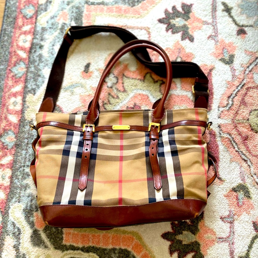 Authentic Burberry diaper bag